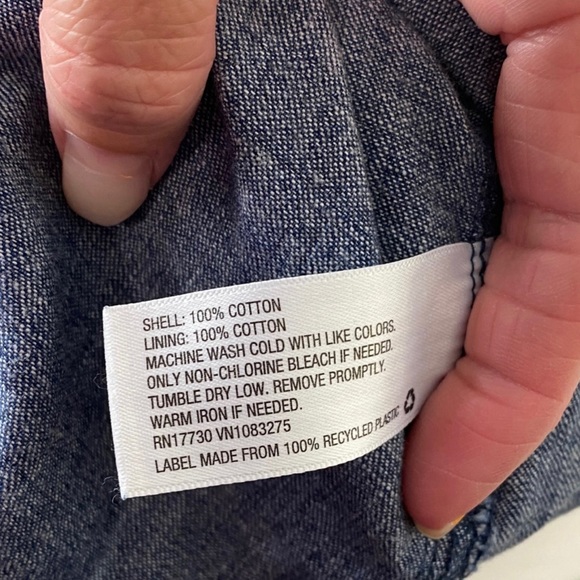 Plus Size XXL Blue Denim Sleeveless Cotton Button Up EUC Universal Thread - Picture 8 of 8